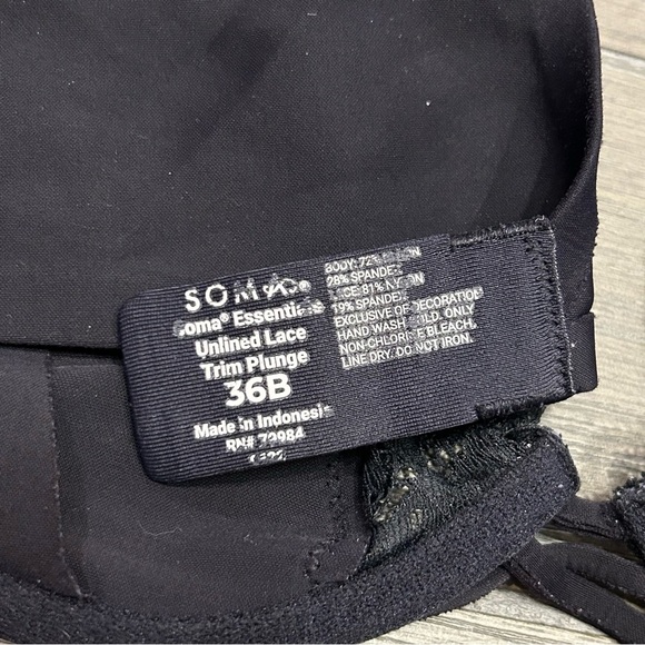 Soma Unlined Lace Trim Plunge Bra - Picture 5 of 6